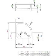 Поддон акриловый Radaway Naхos A800 80х80 см SBA8841-1 - фото 2