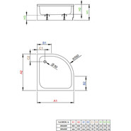 Поддон акриловый Radaway Samos A900 90х90 см 4S99300-03 - фото 2