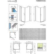 Душевое ограждение Radaway Torrenta KDJ 90х90 см L/R, хром/прозрачное - фото 2