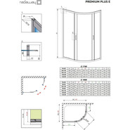 Душевое ограждение Radaway Premium Plus E 90х80х190 см, хром/матовое - фото 2