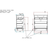 Тумба напольная с раковиной Эстет Bali Classic 80 см, 3 ящика ФР-00002233 - фото 2