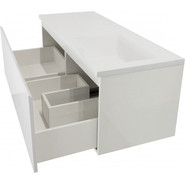 Тумба подвесная с раковиной-столешницей Эстет Dallas Luxe 140 см R, 1 ящик ФР-00002925 - фото 5