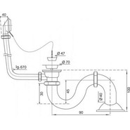 Сифон для ванн Эстет Царская/Бостон, бронза - фото 2