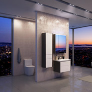 Пенал подвесной ROCA Ronda 32 см левый ZRU9302966, белый глянец/антрацит - фото 3