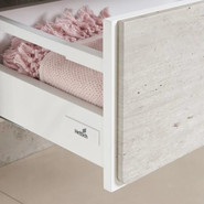 Тумба подвесная с раковиной Roca Ronda 70 см ZRU9303003, бетон/белый глянец - фото 5