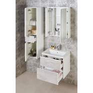 Пенал подвесной ROCA Ronda 32 см левый ZRU9303005, бетон/белый глянец - фото 2