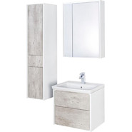 Пенал подвесной ROCA Ronda 32 см левый ZRU9303005, бетон/белый глянец - фото 3