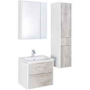 Пенал подвесной ROCA Ronda 32 см правый ZRU9303006, бетон/белый глянец - фото 3