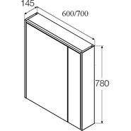 Зеркальный шкаф ROCA Ronda 60 см ZRU9303007, бетон/белый глянец - фото 4