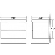 Тумба подвесная с раковиной BelBagno ETNA-900-2C-SO-BL-P 90 см, Bianco Lucido, Цвет фасада: Bianco Lucido - фото 4