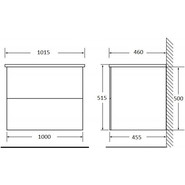 Тумба подвесная с раковиной BelBagno ETNA-1000-2C-SO-BL-P 100 см, Bianco Lucido, Цвет фасада: Bianco Lucido - фото 4