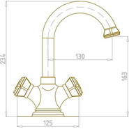 Смеситель для раковины Bronze de Luxe Royal 21981, бронза - фото 2