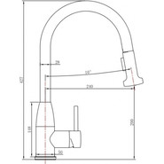 Смеситель для кухни Oulin OL-8016, сатин - фото 3