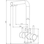 Смеситель для кухни Oulin OL-8021, сатин - фото 3