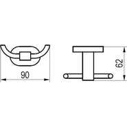 Двойной крючок CR 100 Ravak Chrome X07P186 - фото 3