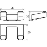 Двойной крючок TD 100 Ravak 10° X07P352 - фото 2