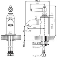 Смеситель для раковины Bravat Art F175109U, бронза, Цвет производителя: бронза - фото 2