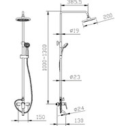 Душевая стойка Bravat Eler F6191238CP-A-RUS, хром - фото 2