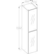 Пенал подвесной Smile Фреш 35 см, белый - фото 4