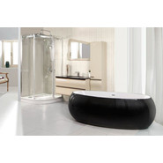 Ванна отдельностоящая BelBagno BB18-NERO/BIA 180х90 см - фото 3