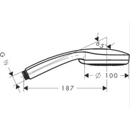 Ручной душ Hansgrohe Croma 100 Multi 28536000 - фото 3