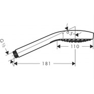 Ручной душ Hansgrohe Croma Select S Vario 26802400 - фото 3