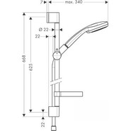 Душевой гарнитур Hansgrohe Croma 100 Vario/UnicaC 27772000 - фото 2