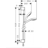 Душевой гарнитур Hansgrohe Croma Select S 26574400, белый/хром - фото 2