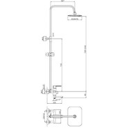 Душевая стойка с поворотным изливом Haiba HB2402 хром - фото 6