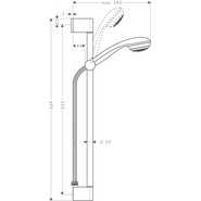Душевой гарнитур Hansgrohe Crometta 27728000 со штангой 65 см - фото 2