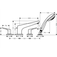 Смеситель для ванны Hansgrohe Focus 31936000 - фото 3