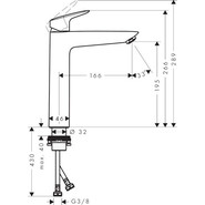 Смеситель для умывальника высокий Hansgrohe Logis 71091000 - фото 6