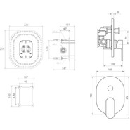 Смеситель для ванны Ravak Chrome CR 065.00 X070056+X070052 - фото 6