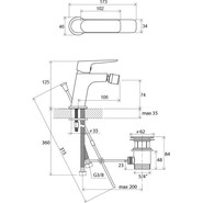 Смеситель для биде Ravak Classic СL 055.00 X070082 - фото 3