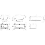 Ванна акриловая Ravak Classic 170х70 см C541000000, Размер - мм: 1700х700 - фото 6
