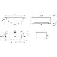 Ванна акриловая Ravak Formy 02 180х80 см C891000000, Размер - мм: 1800х800 - фото 5