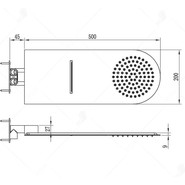 Верхний душ RGW SP-62 21140362-01(200х500 мм) латунь - фото 2