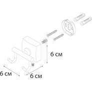 Двойной крючок Fixsen Kvadro FX-61305B - фото 3