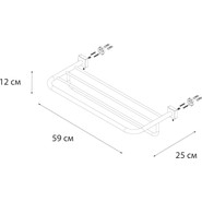 Полка для полотенец Fixsen Kvadro FX-61315 - фото 3