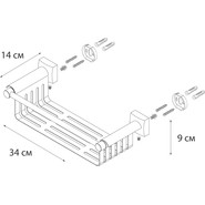 Полка Fixsen Kvadro FX-61323 35 см - фото 3