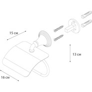 Держатель для туалетной бумаги Fixsen Luksor FX-71610B, цвет черный - фото 3