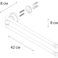 Полотенцедержатель Fixsen Bogema FX-78502A - фото 3