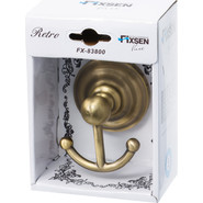 Двойной крючок Fixsen Retro FX-83805, цвет бронза - фото 2