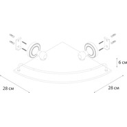Стеклянная полка Fixsen Style FX-41103A 30 см - фото 3
