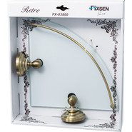 Стеклянная полка Fixsen Retro FX-83803A 25 см, цвет бронза - фото 2