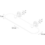 Стеклянная полка Fixsen Retro FX-83803 50 см, цвет бронза - фото 3