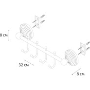 Набор крючков Fixsen Retro FX-83805-4, цвет бронза - фото 3
