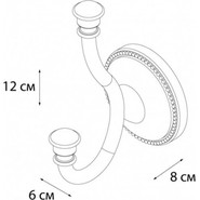 Крючок Fixsen Alfa GR-9505, цвет античная латунь - фото 2
