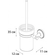 Ершик для унитаза Fixsen Alfa GR-9513, цвет античная латунь - фото 2