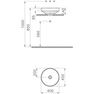 Раковина-чаша Vitra Water Jewels 40 см 4334B003-1361 - фото 5